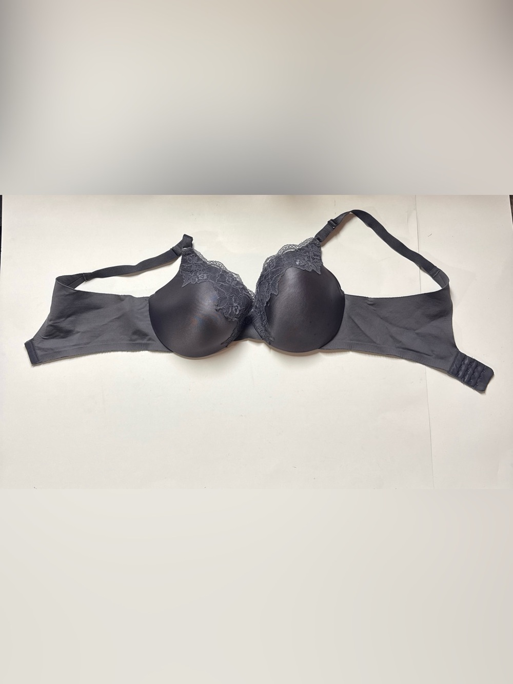 La Vie en Rose Sleekback Lace Underwire Bra 38C Charcoal Grey
